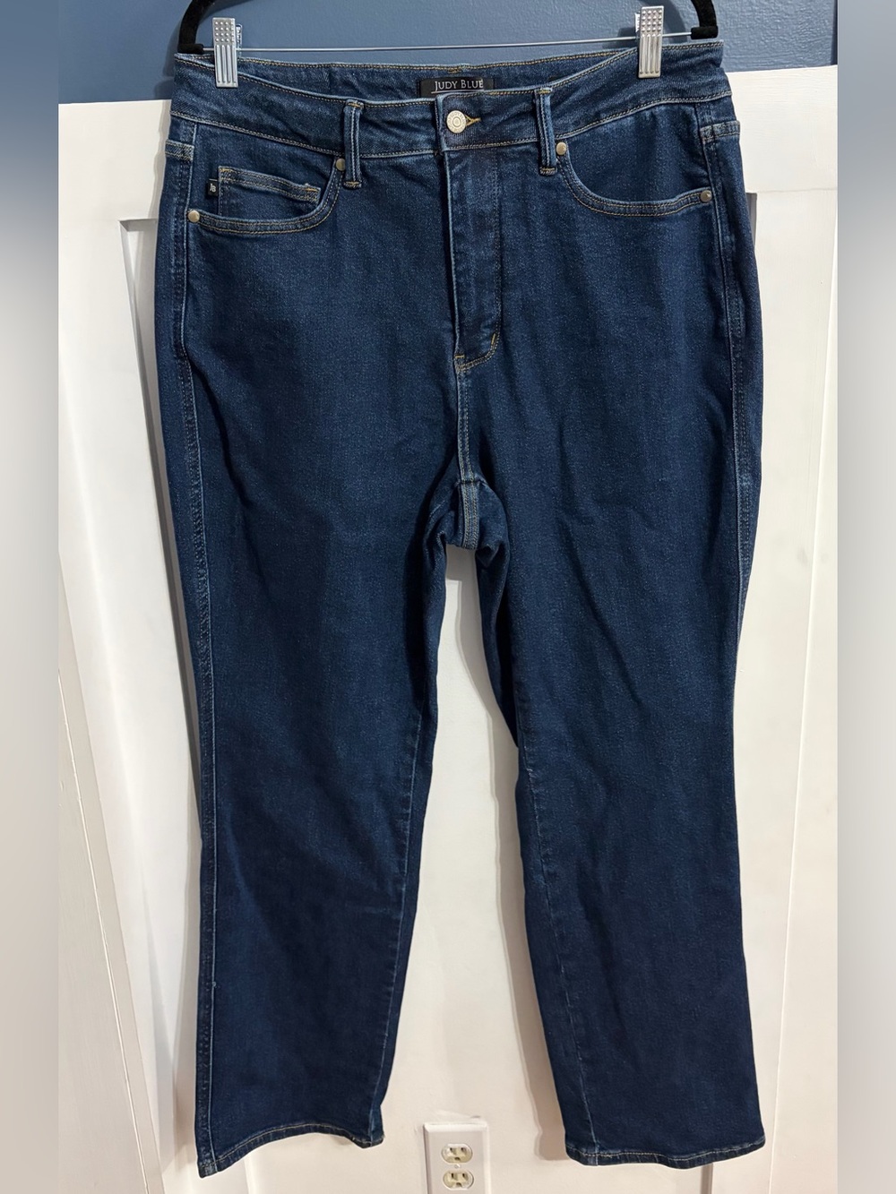 Judy Blue Women's Tummy Control Dark Wash Straight Jeans Size 16W
